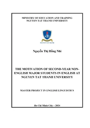 The motivation of second year non english major students in english at nguyen tat thanh university