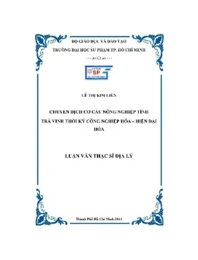 Chuyển dịch cơ cấu nông nghiệp tỉnh trà vinh thời kỳ công nghiệp hóa hiện đại hóa