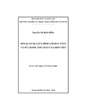 Mối quan hệ giữa hình ảnh bản thân và sức khỏe tâm thần của sinh viên