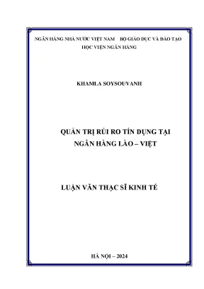 Quản trị rủi ro tín dụng tại ngân hàng lào việt