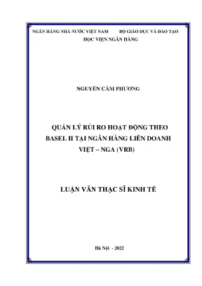 Quản lý rủi ro hoạt động theo basel ii tại ngân hàng liên doanh việt nga vrb