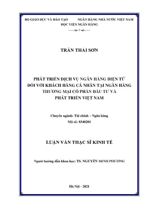 Phát triển dịch vụ ngân hàng điện tử đối với khách hàng nhân tại ngân hàng thương mại cổ phần đầu tư và phát triển việt nam