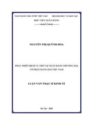 Phát triển dịch vụ thẻ tại ngân hàng thương mại cổ phần hàng hải việt nam