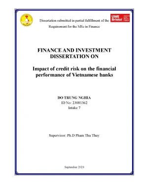 Impact of credit risk on the financial performance of vietnamese banks