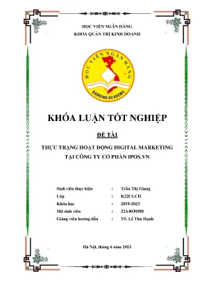 Thực trạng hoạt động digital markting tại công ty cổ phần ipos vn