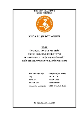 Ảnh hưởng của giao dịch nhà đầu tư nước ngoài đến thị trường chứng khoán việt nam