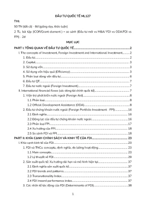 Đầu tư quốc tế ml127 the concepts of investment foreign investment and international investment