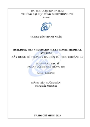 Luận văn thạc sĩ công nghệ thông tin building hl7 standard electronic medical system