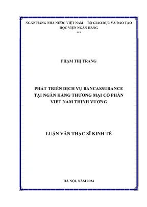 Phát triển dịch vụ bancassurance tại ngân hàng thương mại cổ phần việt nam thịnh vượng