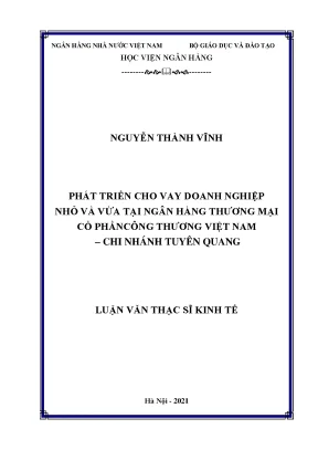 Phát triển cho vay doanh nghiệp nhỏ và vừa tại ngân hàng thương mại cổ phần công thương việt nam chi nhánh tuyên quang