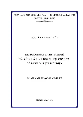 Kế toán doanh thu chi phí và kết quả kinh doanh tại công ty cổ phần du lịch bưu điện