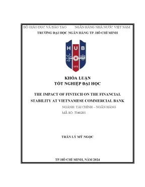 The impact of fintech on the financial stabilily at vietnamese commercial bank