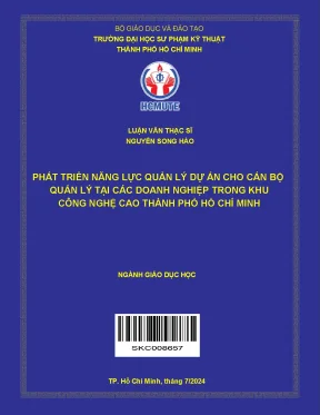 Phát triển năng lực quản lý dự án cho cán bộ quản lý tại các doanh nghiệp trong khu công nghệ cao thành phố hồ chí minh