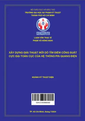 Xây dựng giải thuật mới dò tìm điểm công suất cực đại toàn cục của hệ thống pin quang điện