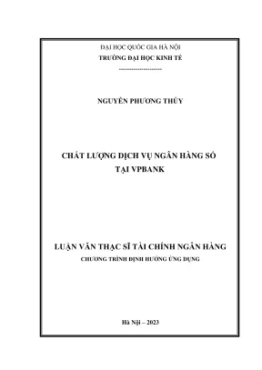 Luận văn thạc sĩ tài chính ngân hàng chất lượng dịch vụ ngân hàng số tại vpbank
