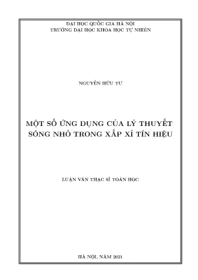 Một số ứng dụng của lý thuyết sóng nhỏ trong xấp xỉ tín hiệu