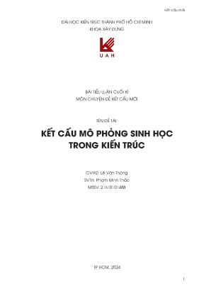 Đề tài kết cấu mô phỏng sinh học trong kiến trúc