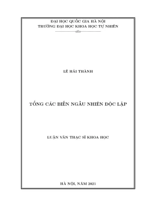 Tổng các biến ngẫu nhiên độc lập