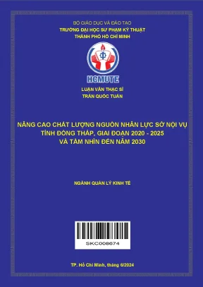 Nâng cao chất lượng nguồn nhân lực sở nội vụ tỉnh đồng tháp giai đoạn 2020 2025 và tầm nhìn đến năm 2030