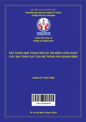 Luận văn thạc sĩ kỹ thuật điện xây dựng giải thuật mới dò tìm điểm công suất cực đại toàn cục của hệ thống pin quang điện
