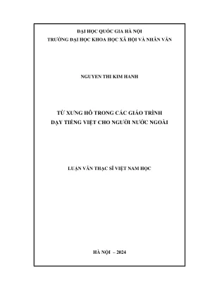 Luận văn thạc sĩ việt nam học từ xưng hô trong các giáo trình dạy tiếng việt cho người nước ngoài