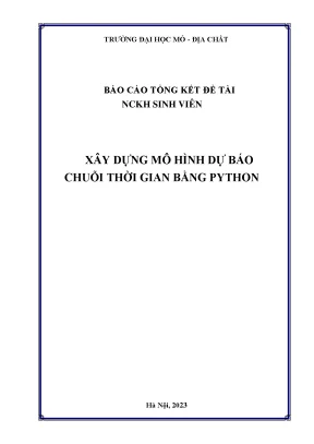 Xây dựng mô hình dự báo chuỗi thời gian bằng python hà nội
