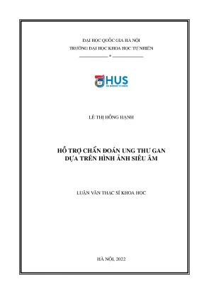 Hỗ trợ chuẩn đoán ung thư gan dựa trên hình ảnh siêu âm