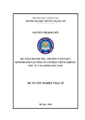 Kế toán doanh thu chi phí và kết quả kinh doanh tại công ty cổ phần chứng khoán đầu tư tài chính việt nam