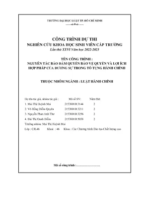 Nguyên tắc bảo đảm quyền bảo vệ quyền và lợi ích hợp pháp của đương sự trong tố tụng hành chính