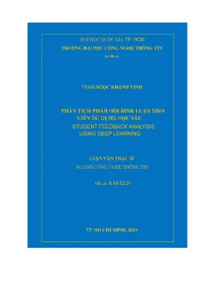Phân tích phản hồi bình luận sinh viên sử dụng học sâu student feedback analysis using deep learning