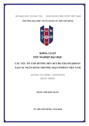 Các yếu tố ảnh hưởng đến rủi ro thanh khoản tại các ngân hàng thương mại cổ phần việt nam