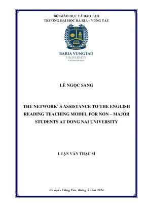 The networks assistance to the english reading teaching model for non major students at dong nai university master of tesol