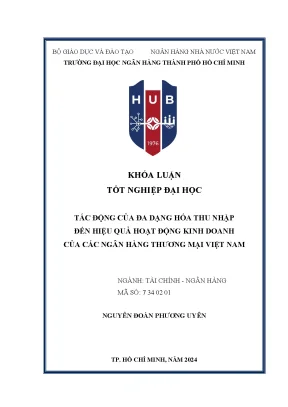 Tác động của đa dạng hóa thu nhập đến hiệu quả hoạt động kinh doanh của các ngân hàng thương mại việt nam