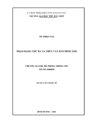 Nhận dạng chữ ba na trên văn bản hình ảnh