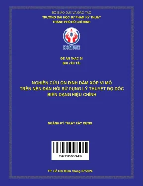 Luận văn thạc sĩ kỹ thuật xây dựng nghiên cứu ổn định dầm xốp vi mô trên nền đàn hồi sử dụng lý thuyết độ dốc biến dạng hiệu chỉnh