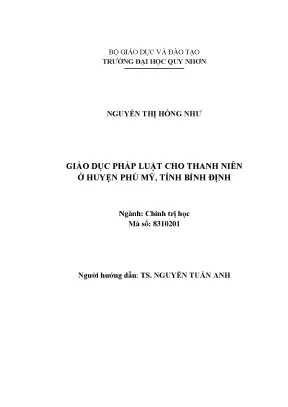 Giáo dục pháp luật cho thanh niên ở huyện phù mỹ tỉnh bình định
