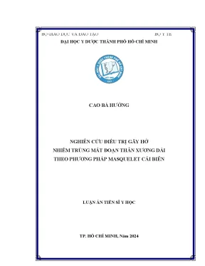 Nghiên cứu điều trị giảm nhiễm trùng mất đoạn thân xương dài theo phương pháp masquelet cải biên