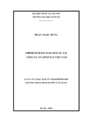 Chính sách đãi ngộ nhân sự tại công ty cổ phần lifestyle việt nam