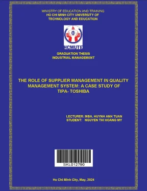 The role of supplier management in quality management system a case study of tipa toshiba
