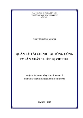 Quản lý tài chính tại tổng công ty sản xuất thiết bị viettel