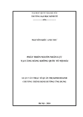 Phát triển nguồn nhân lực tại cảng hàng không quốc tế nội bài