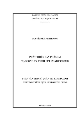Phát triển sản phẩm ai tại công ty tnhh fpt smart cloud