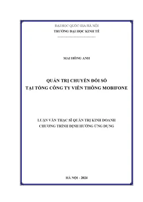 Quản trị chuyển đổi số tại tổng công ty viễn thông mobifone