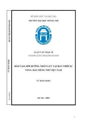 Đào tạo bồi dưỡng nhân lực tại ban thời sự vov1 đài tiếng nói việt nam