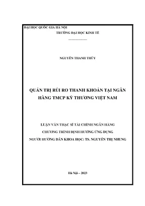 Quản trị rủi ro thanh khoản tại ngân hàng tmcp kỹ thương việt nam