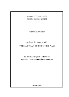 Quản lý công chức tại mặt trận tổ quốc việt nam