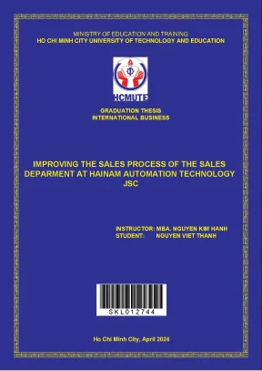 Improving the sales process of the sales department at hainam automation technology jsc