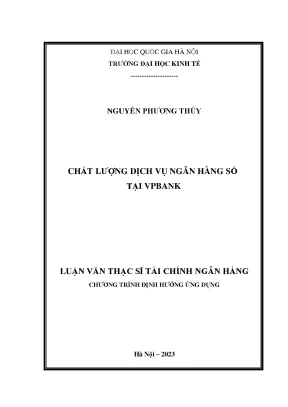 Chất lượng dịch vụ ngân hàng số tại vpbank
