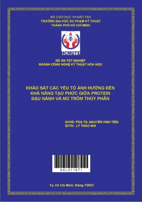 Khảo sát các yếu tố ảnh hưởng đến khả năng tạo phức giữa protein đậu nành và mủ trôm thủy phân
