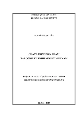 Chất lượng sản phẩm tại công ty trách nhiệm hữu hạn molex việt nam